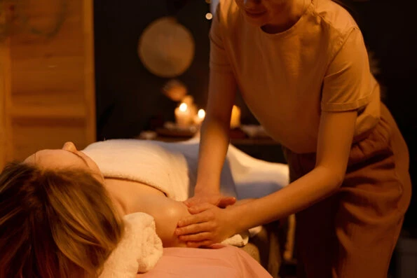 Spa stones and candles